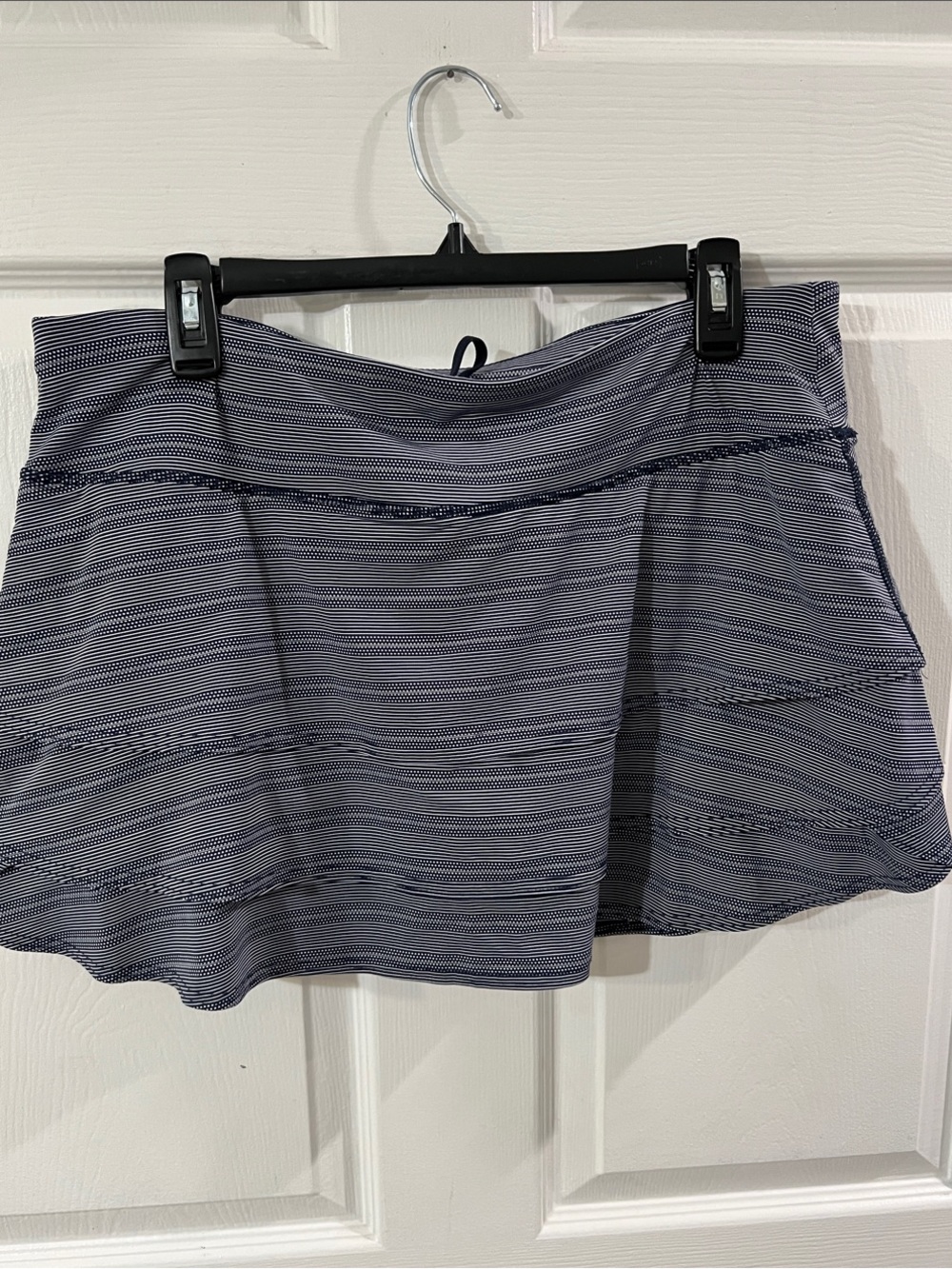 ATHLETA IRON BLUE TIERED SWAGGER RUFFLE 13" TENNIS SKIRT SKORT XL